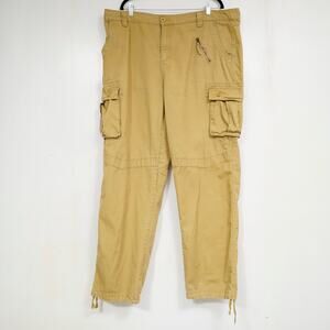 Vintage 90's US Army Style Khaki Paratrooper Cargo Pants Tan 42x32